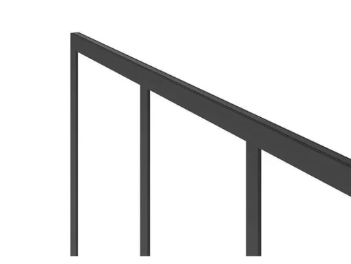 Italiaanse Douchewand Mat Zwart Met Werkplaatsstijl - 140 X 200 Cm - Urbanik