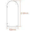Italiaanse Douchewand Ronde Hoeken - 90 X 215 Cm - Airlie