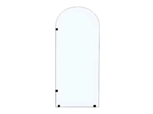 Italiaanse Douchewand Ronde Hoeken - 90 X 215 Cm - Airlie