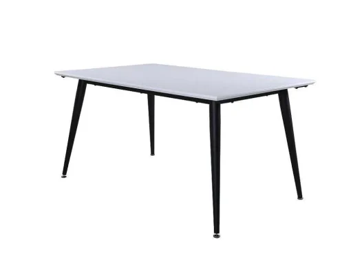 Jimmy Eetkamertafel 90X150/240Cm Met Extra Plaat Hpl Wit.