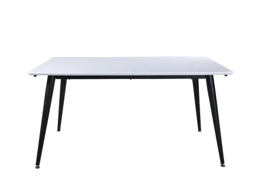 Jimmy Eetkamertafel 90X150/240Cm Met Extra Plaat Hpl Wit.