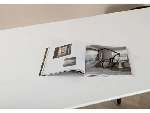Jimmy Eetkamertafel 90X150/240Cm Met Extra Plaat Hpl Wit.
