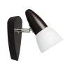 Julia Wandlamp, Wenge, Chroom, Wit, 14,5X9,5X16 Cm, Epikasa