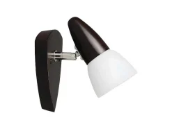 Julia Wandlamp, Wenge, Chroom, Wit, 14,5X9,5X16 Cm, Epikasa
