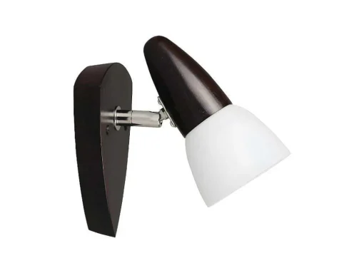 Julia Wandlamp, Wenge, Chroom, Wit, 14,5X9,5X16 Cm, Epikasa
