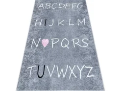 Junior 52106.801 Tapijt Wasbaar Alfabet Voor Kinderen Antislip - Grijs 120X170 Cm