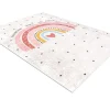 Junior 51300.802 Tapijt Wasbaar Regenboog, Stippen Voor Kinderen Antis 160X220 Cm