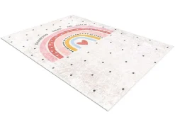 Junior 51300.802 Tapijt Wasbaar Regenboog, Stippen Voor Kinderen Antis 160X220 Cm