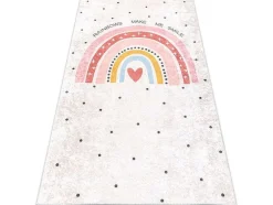 Junior 51300.802 Tapijt Wasbaar Regenboog, Stippen Voor Kinderen Antis 160X220 Cm