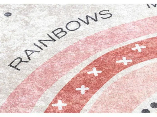Junior 51300.802 Tapijt Wasbaar Regenboog, Stippen Voor Kinderen Antis 160X220 Cm