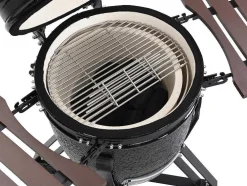 Kamado-Houtskoolbarbecue Van Keramiek En Bamboe 45 X 63 X 105 Cm - Izaki