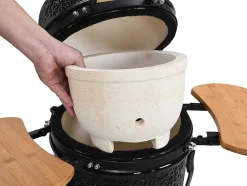 Kamado-Houtskoolbarbecue Van Keramiek En Bamboe 32 X 52 X 94 Cm - Eriko