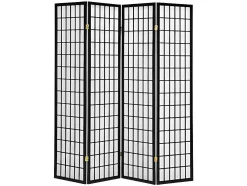 Kamerscherm 4 Vlakken Tottori Van Hout - L175 X H178.5 Cm