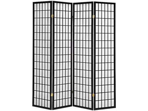 Kamerscherm 4 Vlakken Tottori Van Hout - L175 X H178.5 Cm