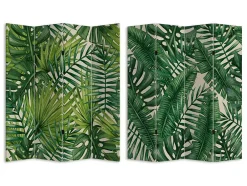Kamerscherm Bedrukt 4 Delen Tropische Bladeren Greeny - 161 X 180 Cm