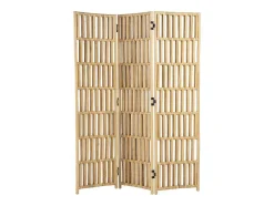 Kamerscherm Van Rotan Met 3 Luien - L140 X H180 Cm - Naturel - Gideon