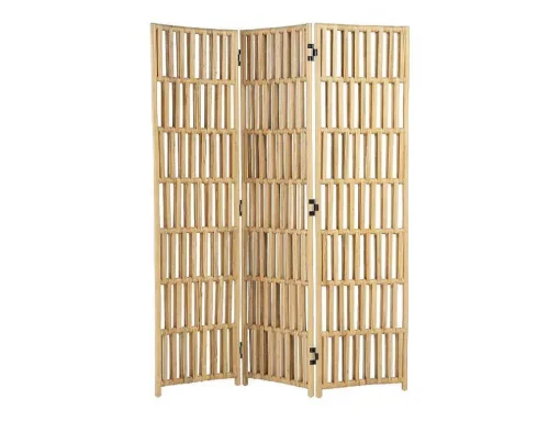 Kamerscherm Van Rotan Met 3 Luien - L140 X H180 Cm - Naturel - Gideon