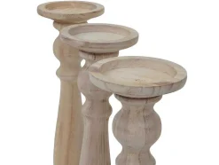 Kandelaar H360 (Set Van 3), Naturel Bruin