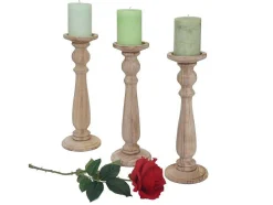 Kandelaar H360 (Set Van 3), Naturel Bruin