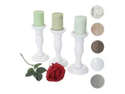 Kandelaar H361 (Set Van 3), Wit Gelakt