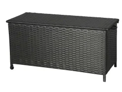 Kaplo Tuintoebehoor Kussen Opbergbox Met Wielen Zwart.
