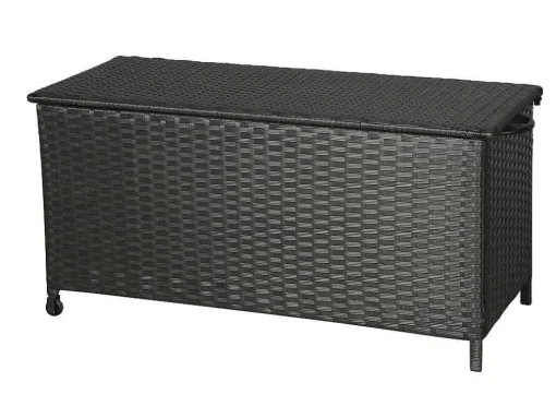 Kaplo Tuintoebehoor Kussen Opbergbox Met Wielen Zwart.