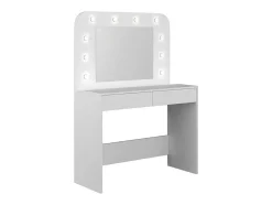 Kaptafel Jospehine - Led-Spiegel En Opbergruimte - Wit