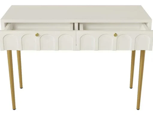 Kaptafel Met 2 Laden - In Spaanplaat - Wit