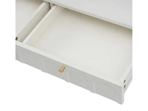 Kaptafel Met 2 Laden - In Spaanplaat - Wit
