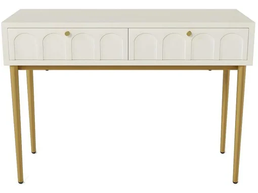 Kaptafel Met 2 Laden - In Spaanplaat - Wit