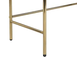 Kaptafel Met Spiegel En 2 Lades - Mdf En Staal - Zwart En Goud - Milavia Van Pascal Morabito