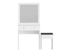 Kaptafel Met Spiegel En Kruk - 1 Lade - Wit - Abonia
