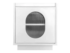 Kaptafel Met Spiegel En Led-Verlichting - 2 Lades En Een Uitneembare Kast - Wit (Kruk Niet Inbegrepen)