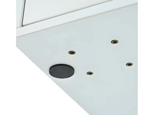Kaptafel Met Spiegel En Led-Verlichting - 2 Lades En Een Uitneembare Kast - Wit (Kruk Niet Inbegrepen)