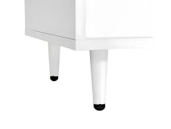 Kaptafel Met Spiegel En Led-Verlichting - 2 Lades En Een Uitneembare Kast - Wit (Kruk Niet Inbegrepen)