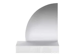 Kaptafel Met Spiegel En Ledverlichting - 2 Lades - Glanzend Wit - Jineza
