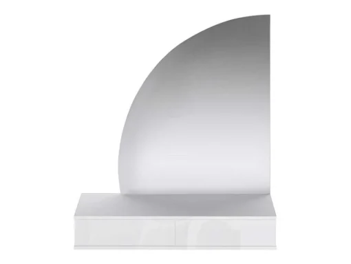 Kaptafel Met Spiegel En Ledverlichting - 2 Lades - Glanzend Wit - Jineza