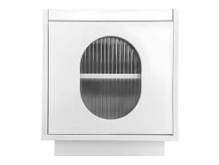 Kaptafel Met Spiegel En Led-Verlichting - 2 Lades En Een Uitneembare Kast - Wit (Kruk Niet Inbegrepen)