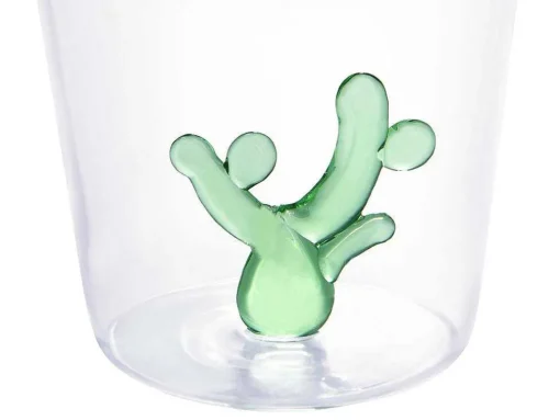 Karaf + Set Van 4 Glazen Met Cactus - Puntia