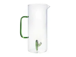 Karaf + Set Van 4 Glazen Met Cactus - Puntia