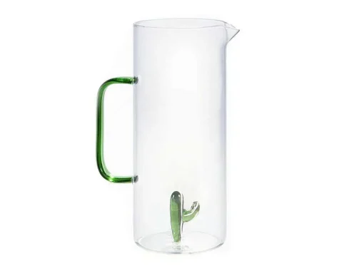 Karaf + Set Van 4 Glazen Met Cactus - Puntia