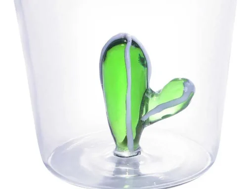 Karaf + Set Van 4 Glazen Met Cactus - Puntia
