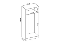 Kast Met 2 Deuren - L81 Cm - Wit - Listowel