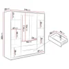 Kast Met 4 Deuren En 3 Lades - L196 Cm - Zwart - Lizandro