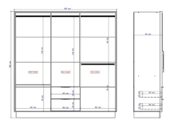 Kast Met 6 Deuren En 2 Lades - L162 Cm - Wit - Feova