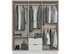Kast Met 6 Deuren En 2 Lades - L162 Cm - Wit - Feova