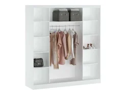 Kast Met 2 Schuifdeuren - Met Spiegel - L200 Cm - Wit - Ochira