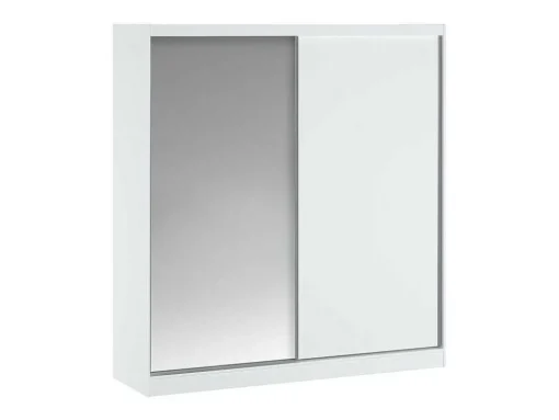 Kast Met 2 Schuifdeuren - Met Spiegel - L200 Cm - Wit - Ochira