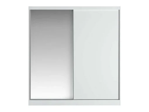 Kast Met 2 Schuifdeuren - Met Spiegel - L200 Cm - Wit - Ochira