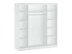 Kast Met 2 Schuifdeuren - Met Spiegel - L200 Cm - Wit - Ochira